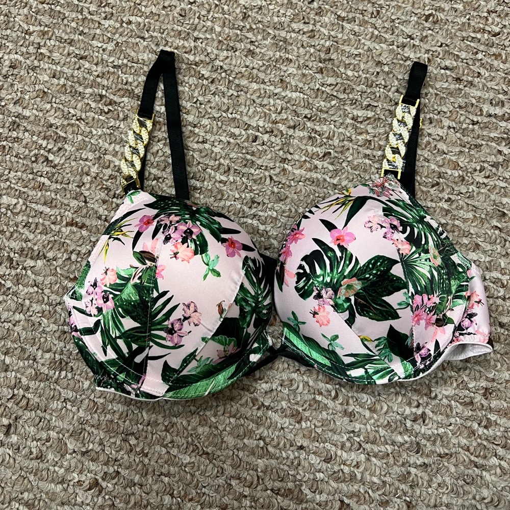 Victoria's Secret Pink Tropical Floral Push-Up Bra